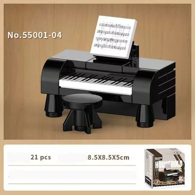 MOC City Series Furniture Room Architecture Cooking Machine Building Blocks Street View Piano House  Assemble Bricks Kids Toys