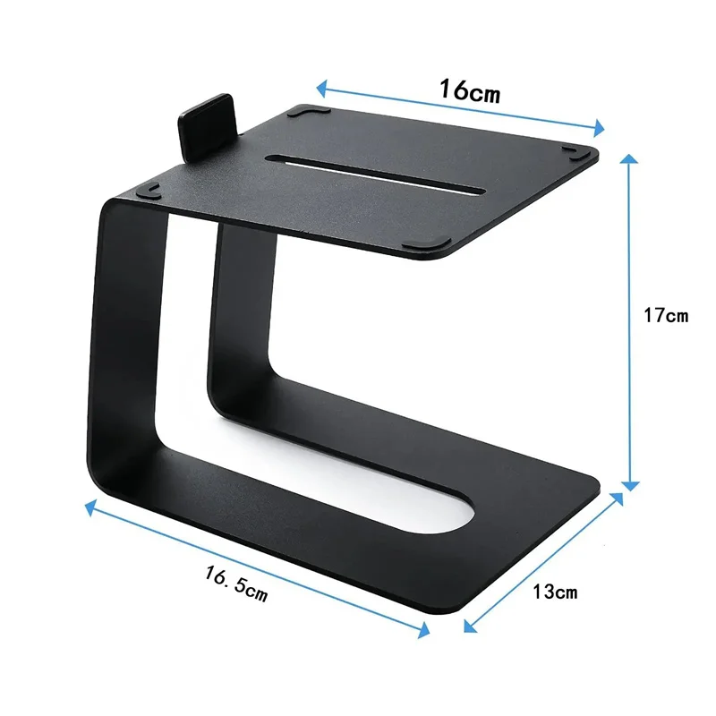 Estante de caja de sonido de escritorio, soporte de altavoz a prueba de golpes, soporte inferior de aluminio, Base de almacenamiento