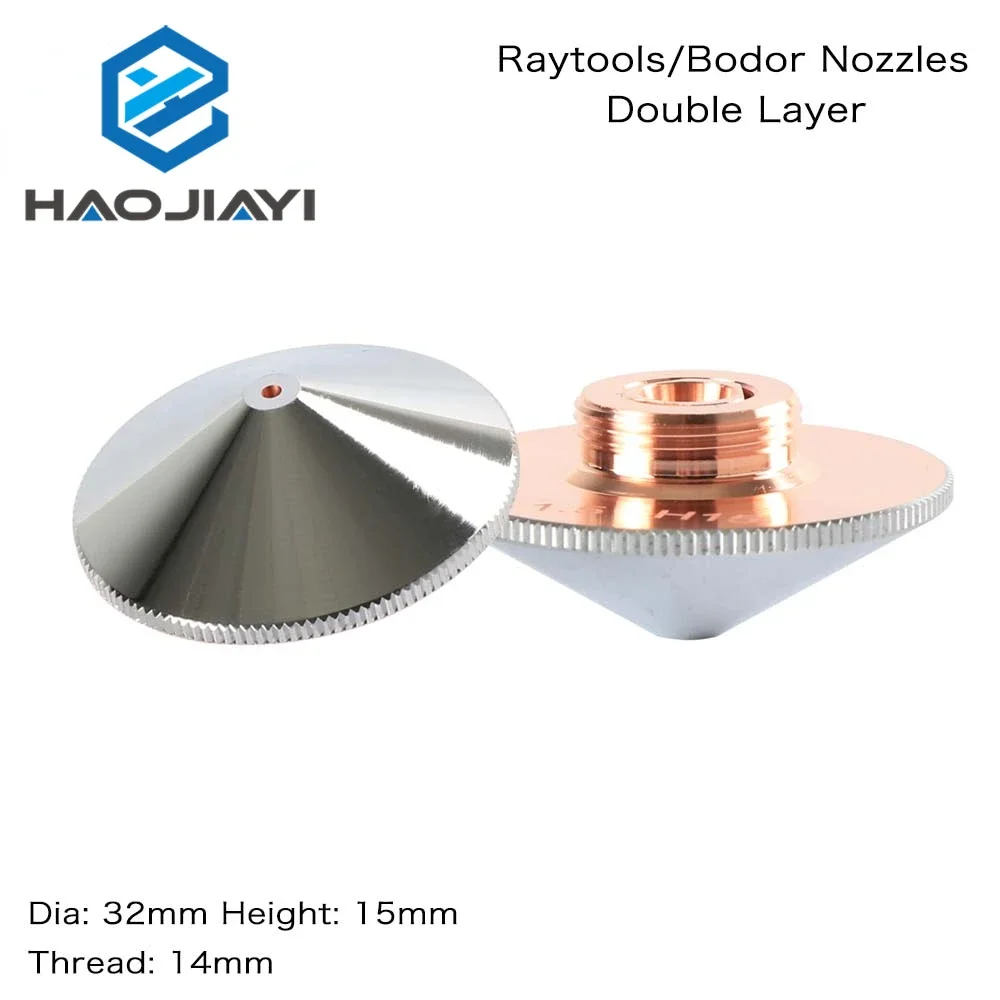 Single/Double Layers Dia.32mm H15 M14 Caliber 0.8-5.0 For Bodor/Empower Raytools Laser Nozzles For Fiber Laser Cutting Head