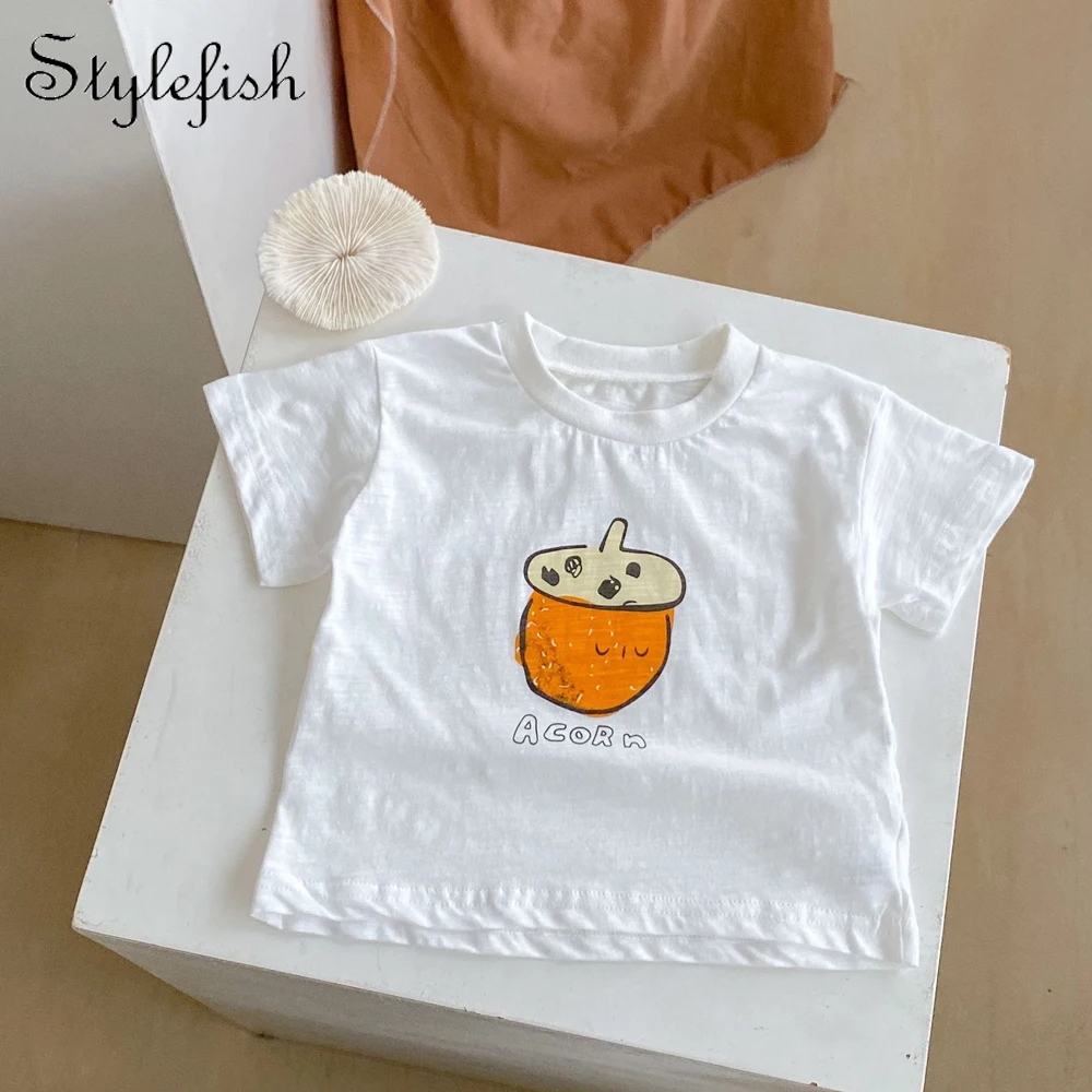 

New Summer Baby Clothing 0-4 Year Old Girl Cartoon Cute Pineapple Print Top