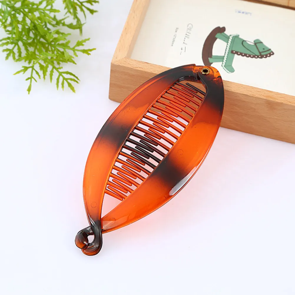 

10Pcs Fish Shape Hair Clips Plastic Large Banana Clips Black Mixed Colors Stylish Fishtail Hair Accessories for Daily Use