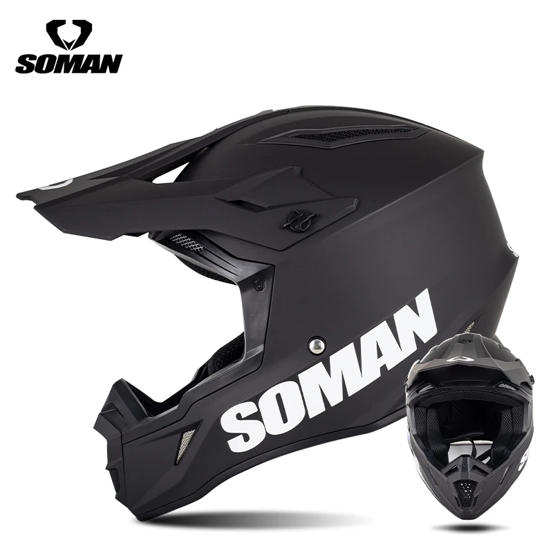 DOT SOMAN MOTOCROSS HELMET DUAL SPORT MOTOR CYCLE CASCO M11 - Image 6