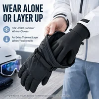 Thermal Glove Liners Men Women Lightweight Touchscreen Thin Winter Gloves for Skiing Motorcycle Cycling Running Outdoor 3