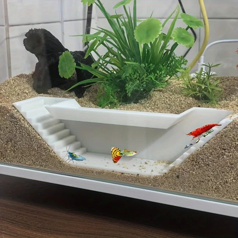 Aquarium-Verstecke, Unterschlupf, unterirdische Höhle, abgestufter Tunnel für Fisch, Garnelen, Krabben, Spielen, Zucht, Laich, Aquarium-Dekoration