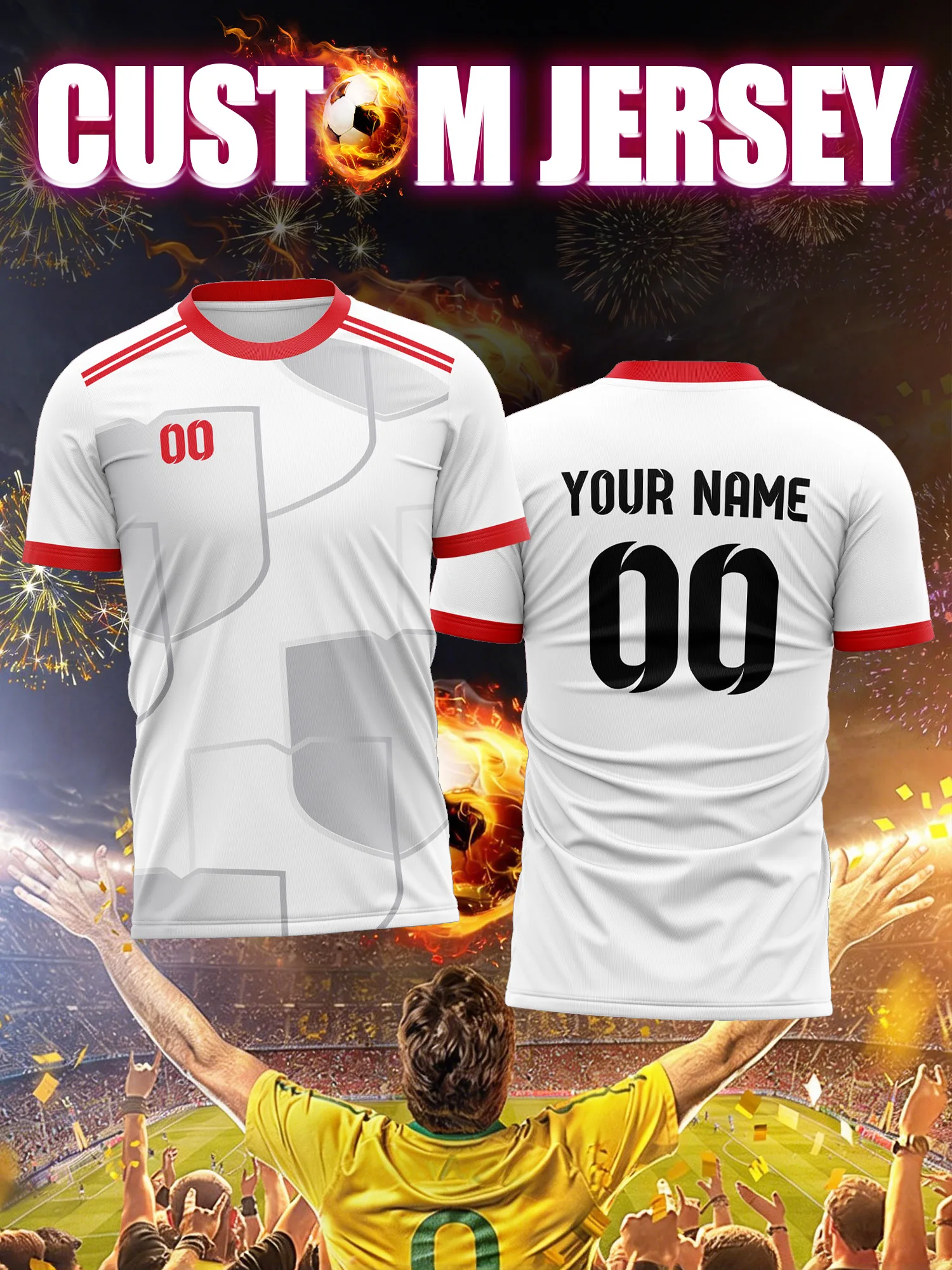 

Новая спортивная футболка с V-образным вырезом 2026 года – с возможностью нанесения имени и номера, быстросохнущая, дышащая, комфортная, для повседневной носки, спортзала, бега