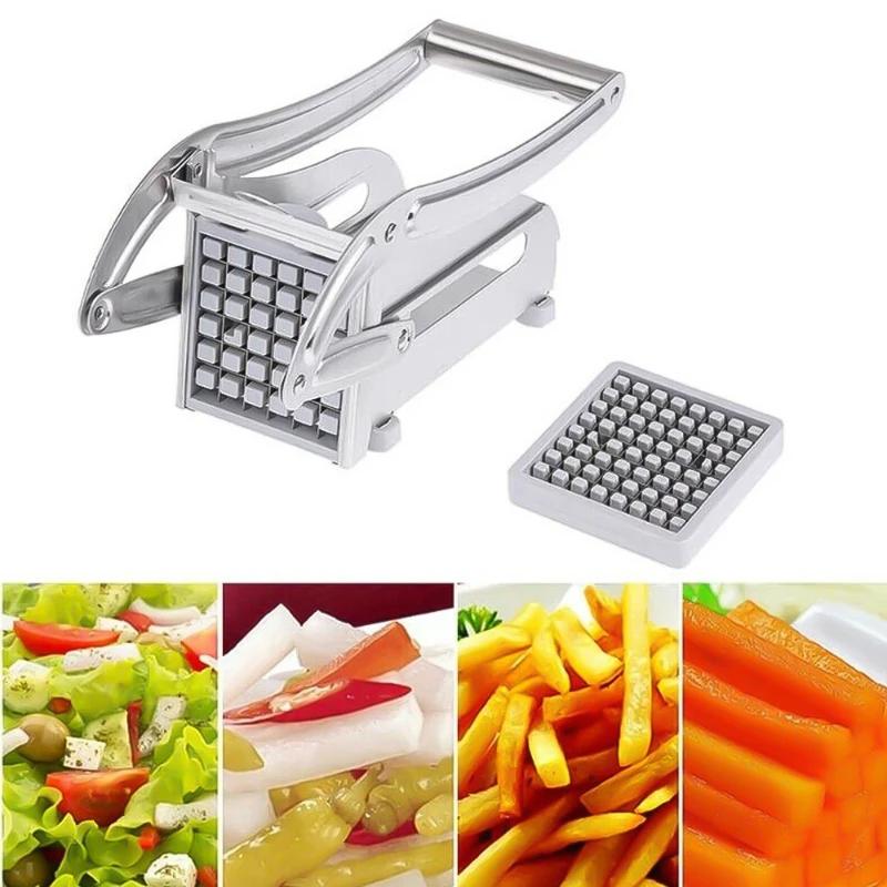 Stainless Steel Potato Slicer Potato Cutter French Fries Cutter Machine For Kitchen Manual Vegetable Cutter Kitchen Gadgets