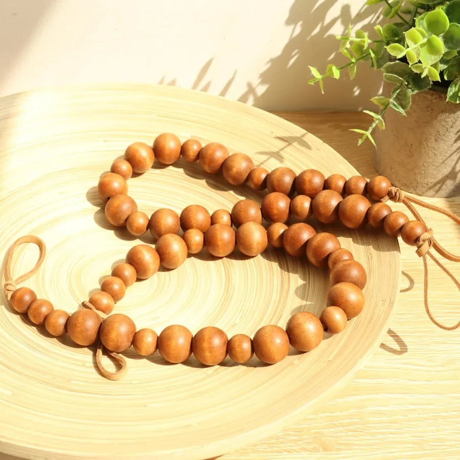 2 قطعة رباط للستائر الخشب حبة الستار Tiebacks لجدار نافذة العلاج Holdbacks مع السنانير في لون القهوة أنيق و #6