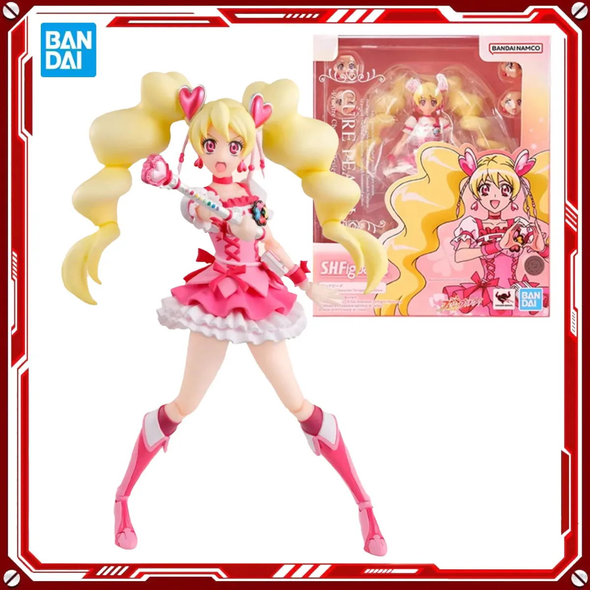 

Bandai натуральная модель Pretty Cure, наборы моделей Cure Peach Momozono Love Toy SHF, экшн-фигурка, сборная модель, подарок для детей, рождественский подарок