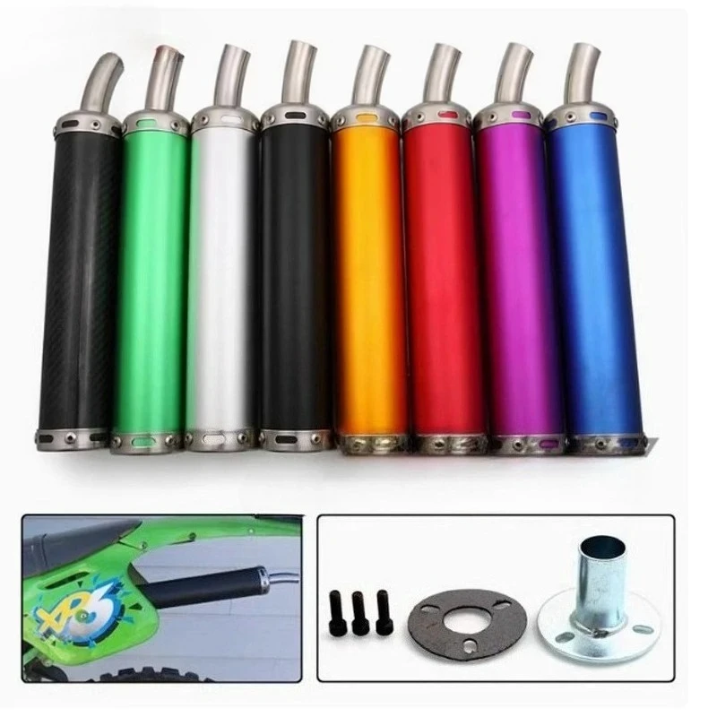 60x280mm Universal Zweitakt Roller Dirt Motorrad Racing Auspuff Schalldämpfer für Yamaha ZY100T RSZ Yamaha Scoopy 125cc150cc160cc