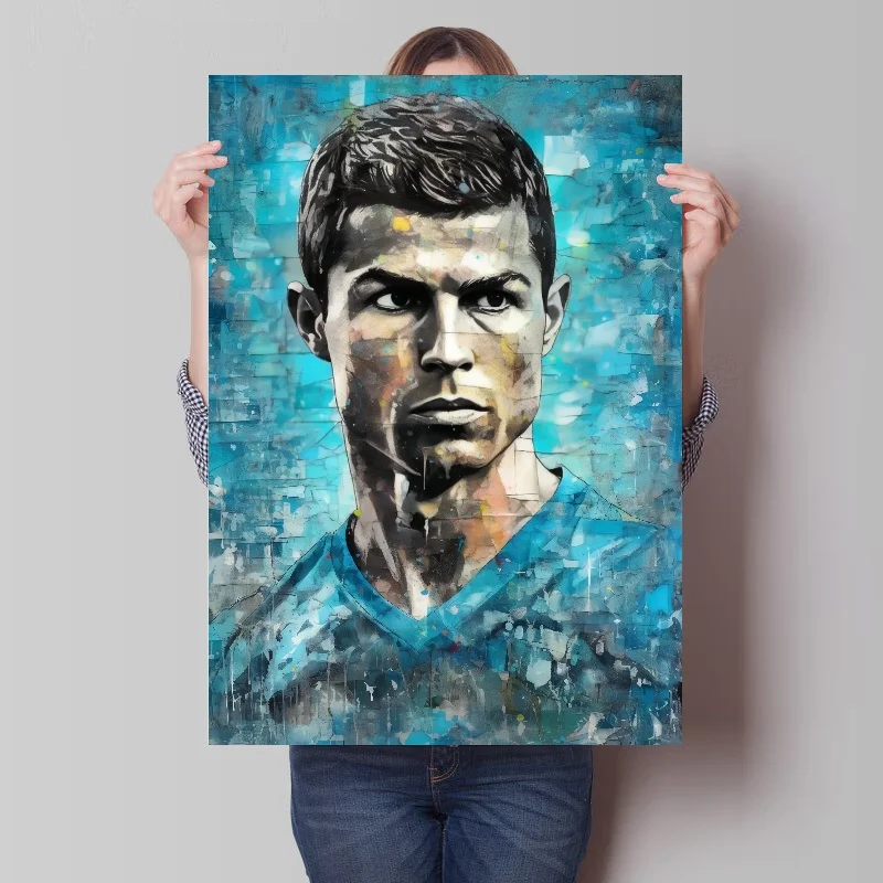 Football Star Cristiano Ronaldo Canvas Painting Stickers and Posters Bedroom Home Decoration Friendchildren\'s Gift Art Paintings