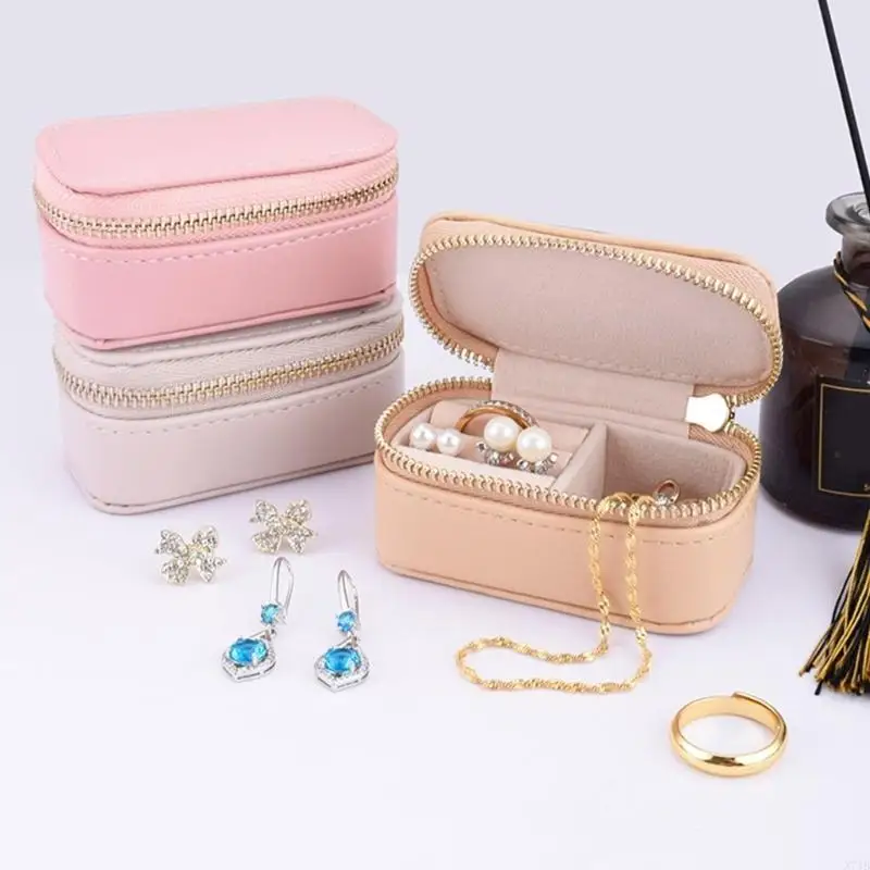 

Fashion Jewelry Storage Case Travel Box for Women Durable Travel Earring Necklace Storage Case for Women Rings