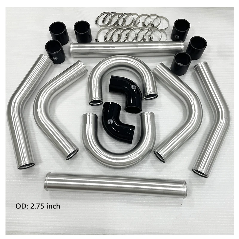 2,5" INCH 63mm UNIVERSELE 2MM DIKTE ALUMINIUM INTERCOOLER TURBO PIJP PIPING KIT