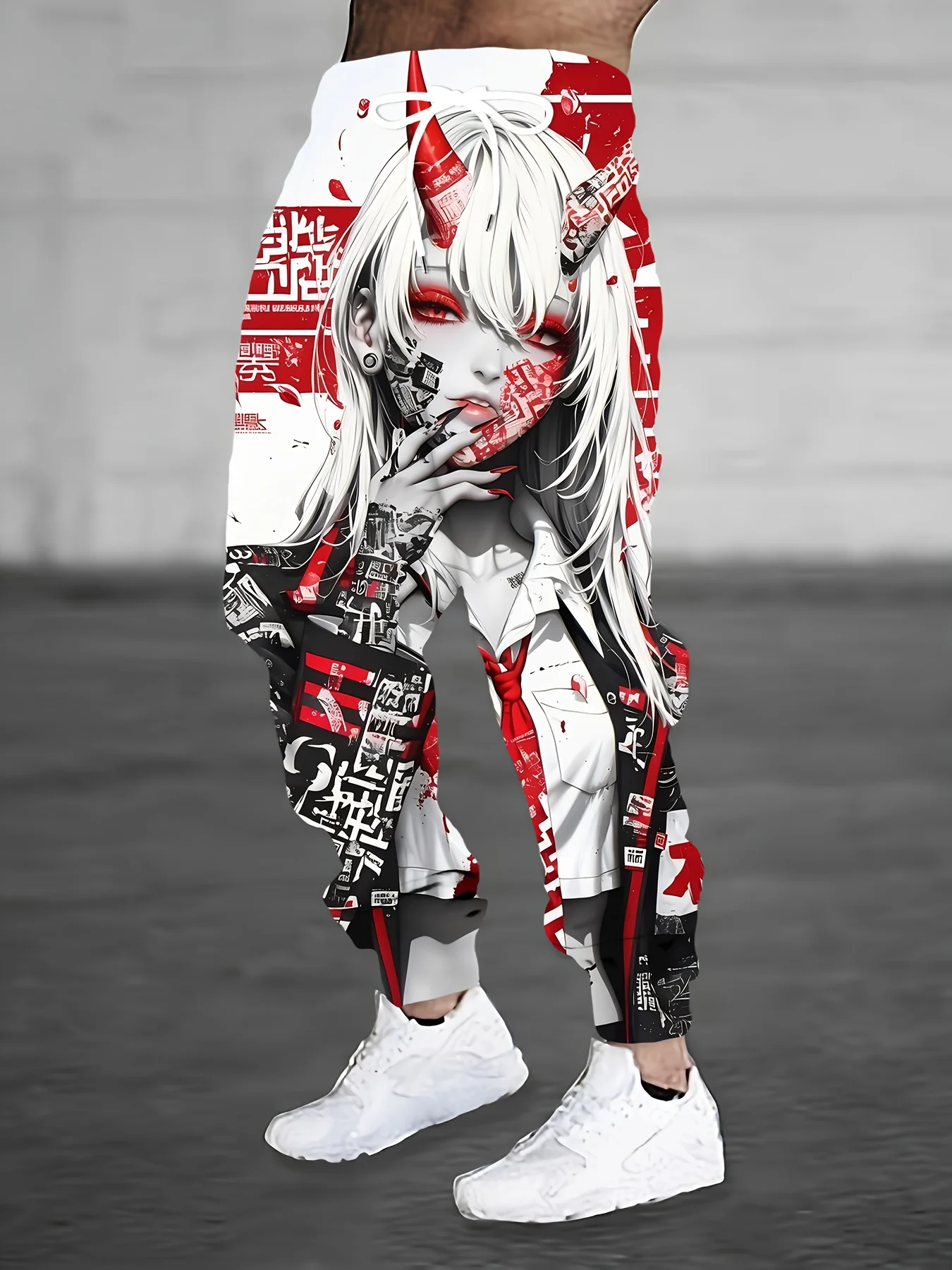 Neuheiten: Western-Skelett-Cowboy-Print Unisex-Jogginghose mit geradem Bein, Gothic-Streetwear-Sweatpants für entspannte Abendveranstaltungen. – Detail 5
