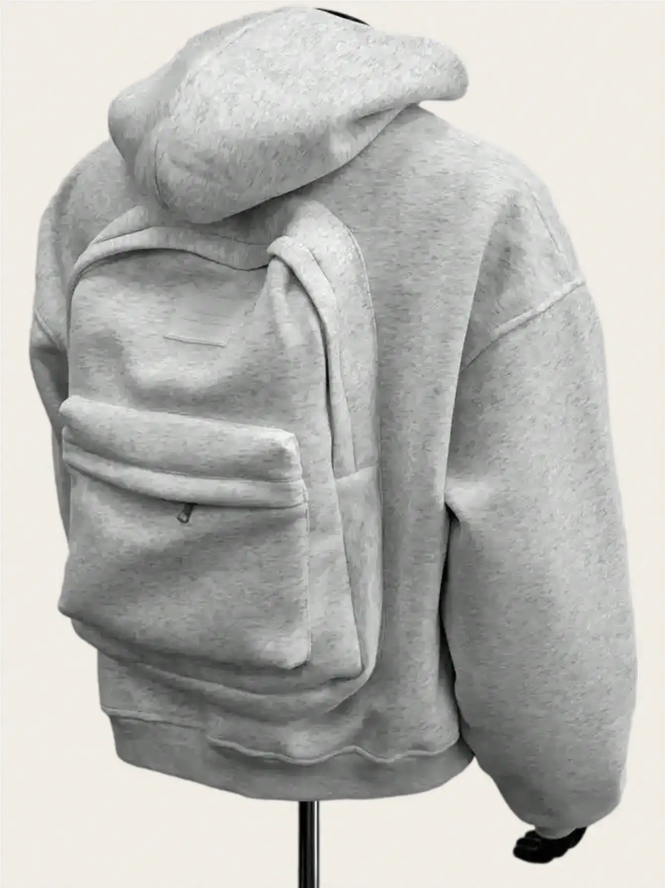 

American Style Three-Dimensional Backpack Design Cardigan Sweatshirt Men's Autumn Casual Couple Zipper Jacket