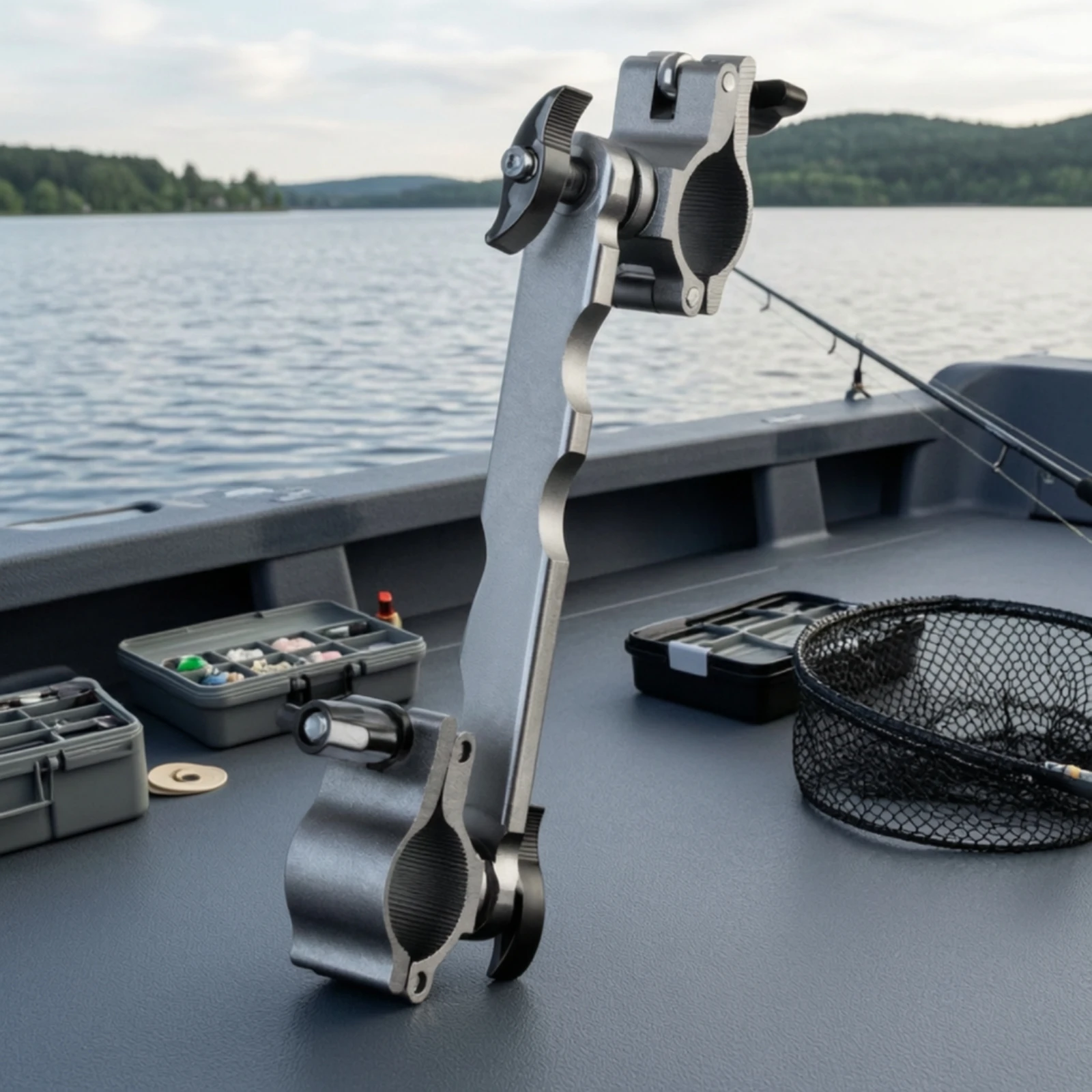 Fishing Chair Umbrella Holder Bracket Long-Lasting Umbrella Bracket with 360-Degree Rotating Joint Rust-Resistant Sturdy