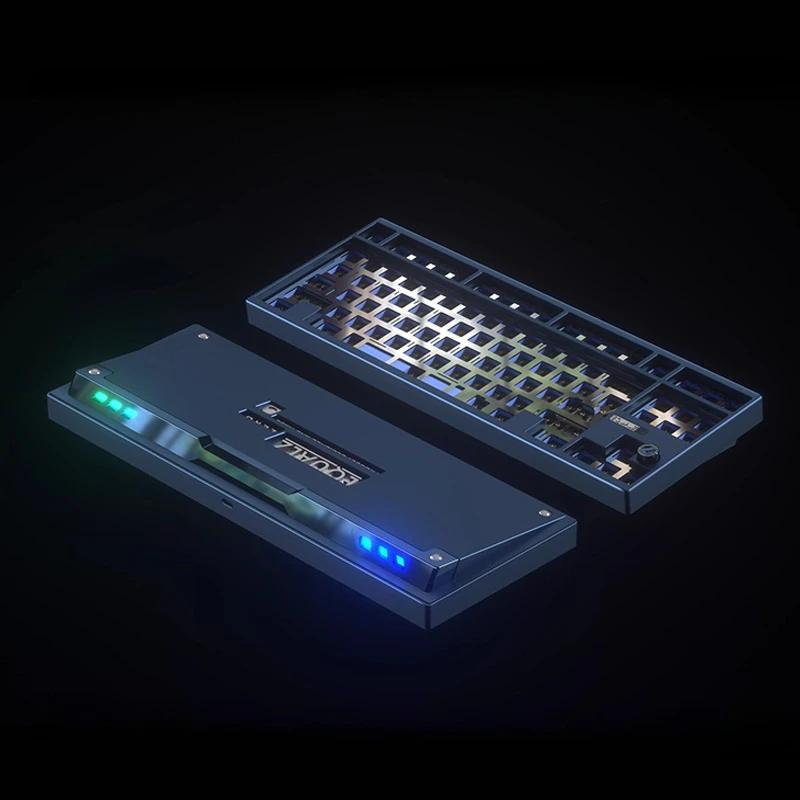 Комплект механической клавиатуры Equalz 0,9XE, проводная, 80% прокладка, алюминиевый сплав, эргономика с ЧПУ, горячая замена, пользовательские игровые клавиатуры QMK RGB