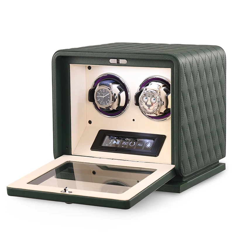 

Eduin Double Modern Watch Winder Box Storage Touch Control Protective for 2 Watches
