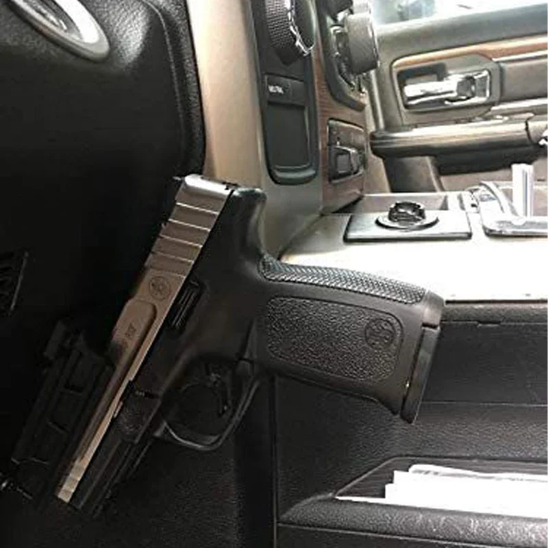 Imagem -05 - Tactical Magnetic Pistol Sling Shotgun Magnet Holder Pode Ser Instalado no Carro Cadeira de Escritório Uso Doméstico Cabeça Chata