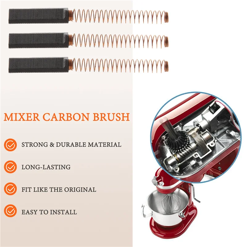 A01M W 10380496   Spazzola motore in carbonio per robot da cucina per miscelatori Whirlpool e KitchenAid Spazzola motore Nuovo AP 5178083 ,PS 3495098 ,6 confezioni