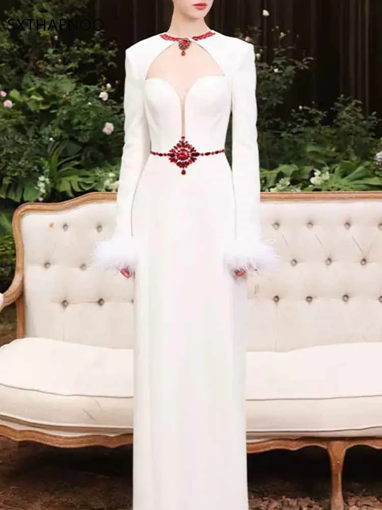 

SXTHAENOO Long dress vestido dresses robes longues robe woman clothing vestidos cortos midi summer 2025 roupas feminina party
