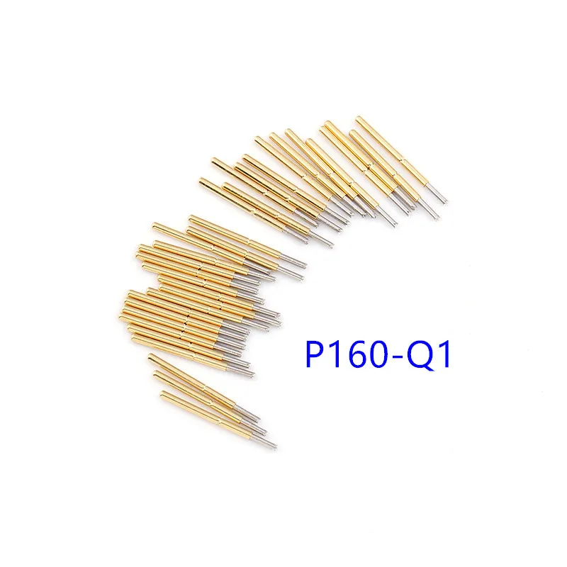 Sonda Electrónica de prueba de resorte, 100 unidades por paquete, con diámetro de aguja niquelado, serie P160, latón, gran oferta