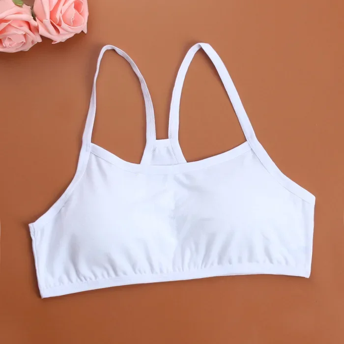 10-15y Girls Bras Soft Young Children Bra for Kids Teenagers Wire Free Training Small Vest Teenage Underwear Puberty Clothing