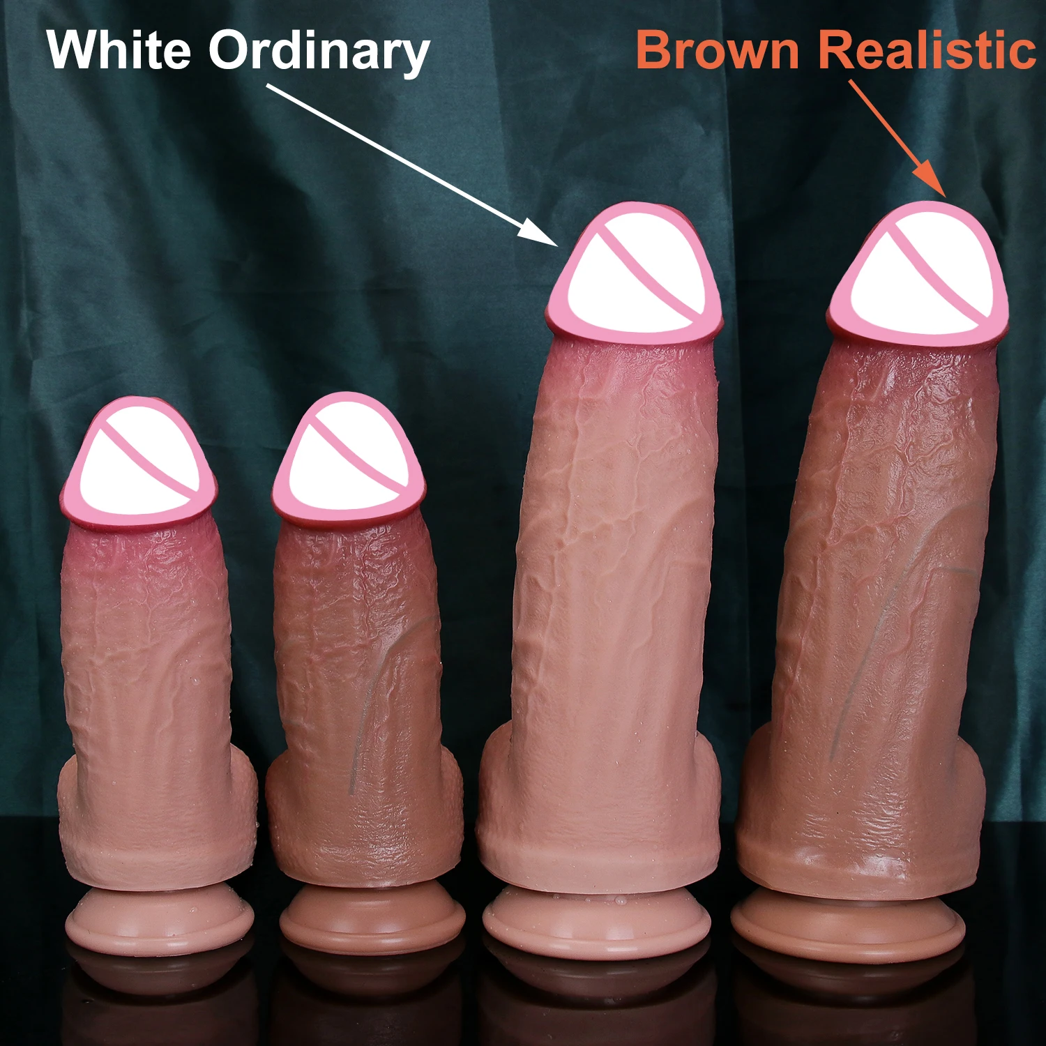 2 أحجام واقعية كبيرة سميكة دسار الشرج لعبة الجنس للمرأة الجلد يشعر كوب شفط من السيليكون ضخمة القضيب الأزواج الاستمناء لينة الديك