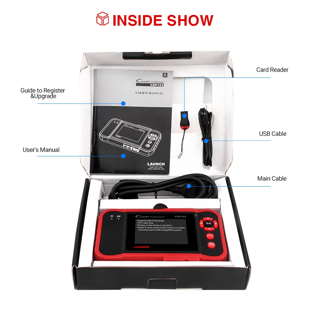 2023 HOT Launch CRP123 Elite OBD2 skaner motocyklowy uniwersalny samochód diagnostyczny dla skaner silnika z przekładnią ABS SRS