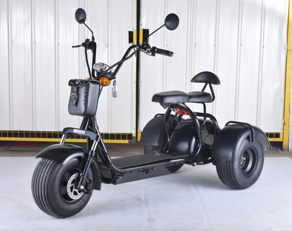 

Citycoco Fat Tire Electric Scooter 45km/h Good Waterproof 3 Wheel Electric Scooter With Removable Battery