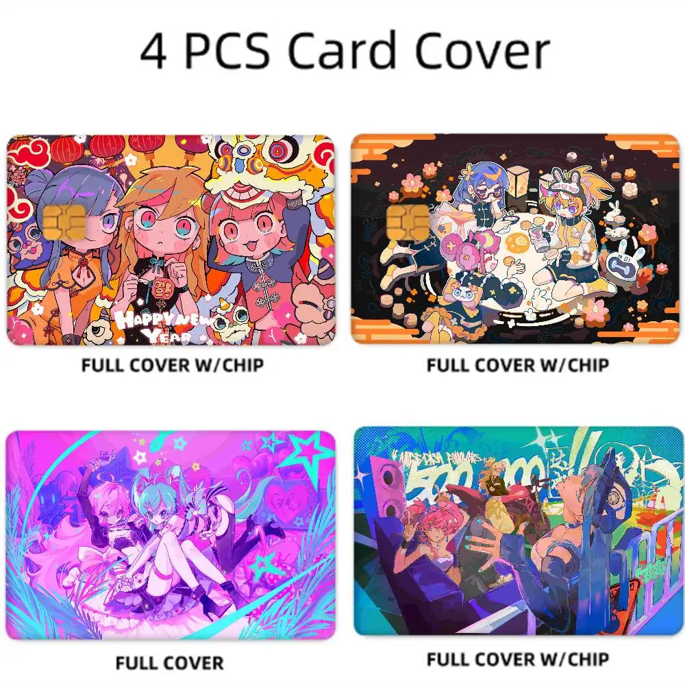 M-Muse Dash 100% gran oferta Amine tarjeta bancaria de débito de crédito tarjeta de autobús película pegatina de piel 1 juego de 4 Uds