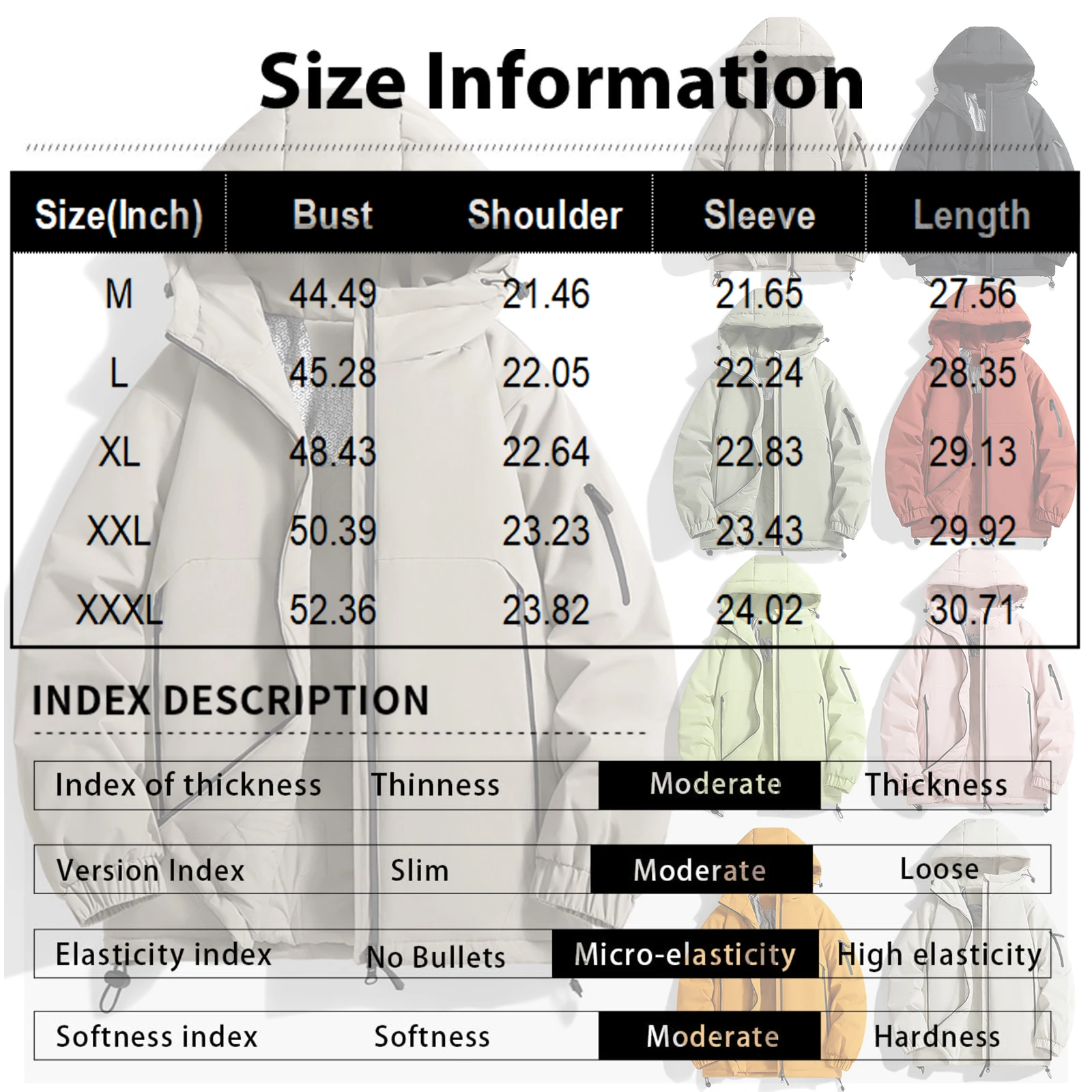Graphen-Baumwollkleidung, wind- und wasserdicht, dicke und warme Baumwollkleidung mit Kapuze für Outdoor-Wandern und Bergsteigen