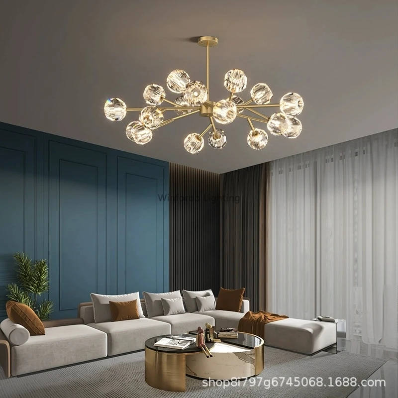 2024 New Luxury Chandelier Lighting For Living Room Crystal Lamp Postmodern Ceiling Lamp Winfordo WF-XD011