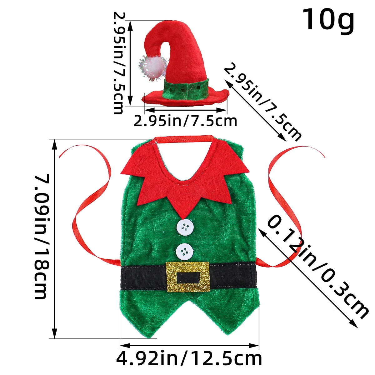 Christmas Elf Costume Wine Bottle Set Decorative Ornaments Christmas Cute Red Wine Set Table Atmosphere Decoration Props