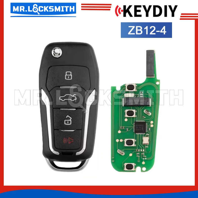 KEYDIY KD ZB12-4 Universal Smart Remote Key 3+1 Buttons Compatible with Ford Type