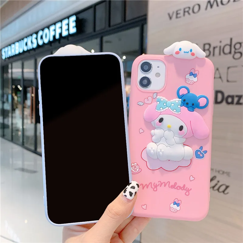 New popular model suitable for iphone15 cartoon apple 16 mobile phone case cinnamons dog Melodys cute three-dimensional silicone