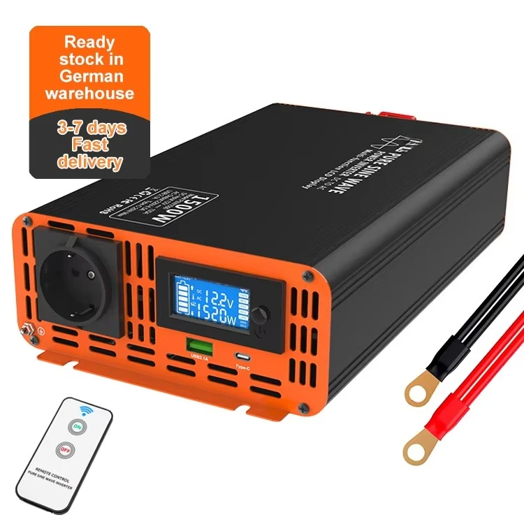 Power Inverter 1500 Watt Pure Sine Wave Inverter 24V 12V 220V 1500W Inverter