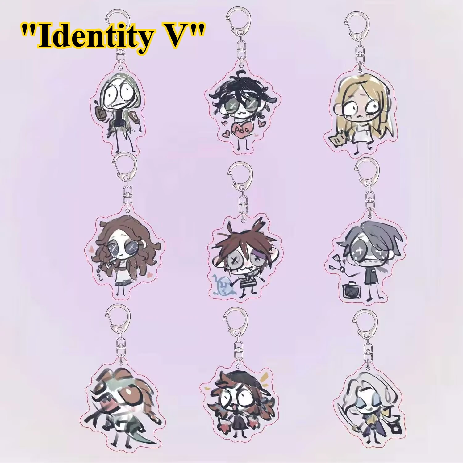 "الهوية V" الصورة الرمزية الصغيرة اللطيفة، سلسلة مفاتيح "المتقالة، السجين" الكرتونية المضحكة، حقيبة صغيرة ذات مظهر عالٍ