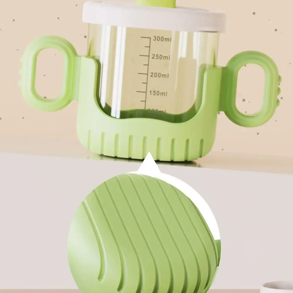 Food Grade PP Materials Little Crocodile Drink Cup with Straw Handle Unbreakable Baby Flap Sippy Cups Multi-purpose BPA Free