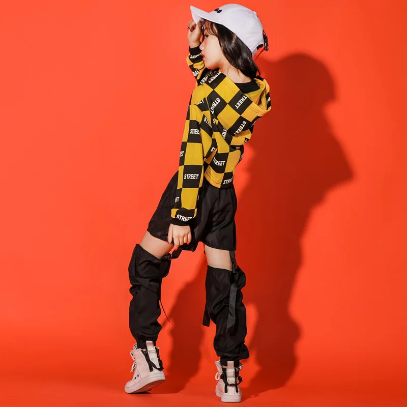 LOLANTA Kids Girl Hip Hop Dance Clothes Children Hoodie Sweatshirt Top Joggers Pants Costume Jazz Street Performance 4-16 Years