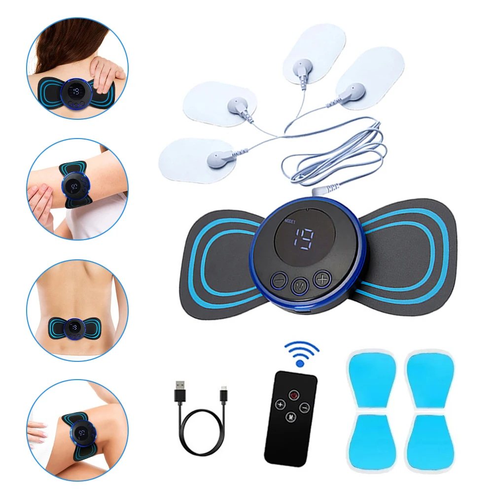 Autocollant de Massage de la colonne cervicale, masseur de cou, stimulateur musculaire EMS, coussinets de Massage électriques à impulsion USB, soulagement de la douleur, outil de Relaxation