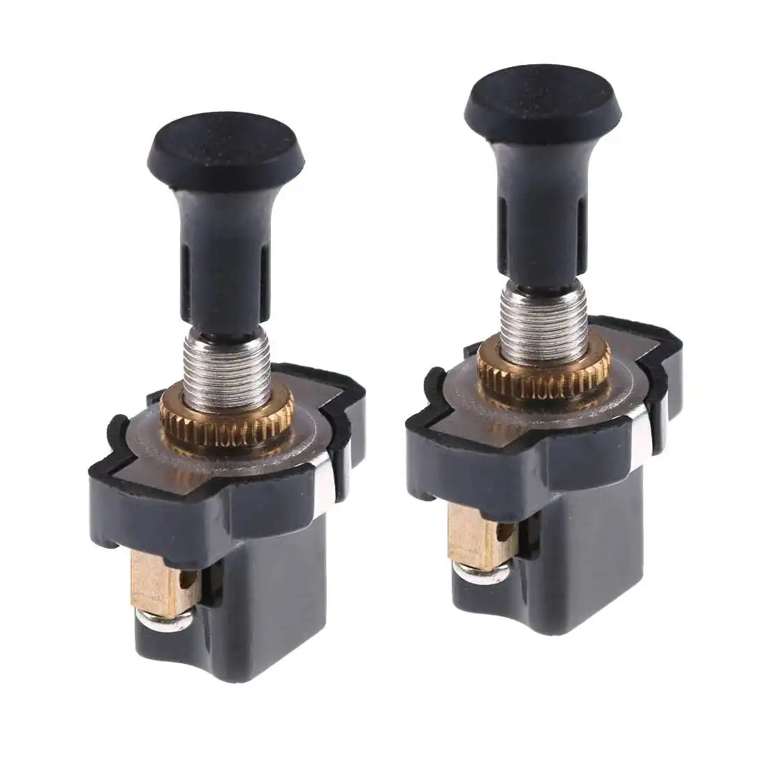12V 2Pcs 13mm Thread Mount Electrical Vehicle Auto Car On-Off Push-Pull Switch Universal