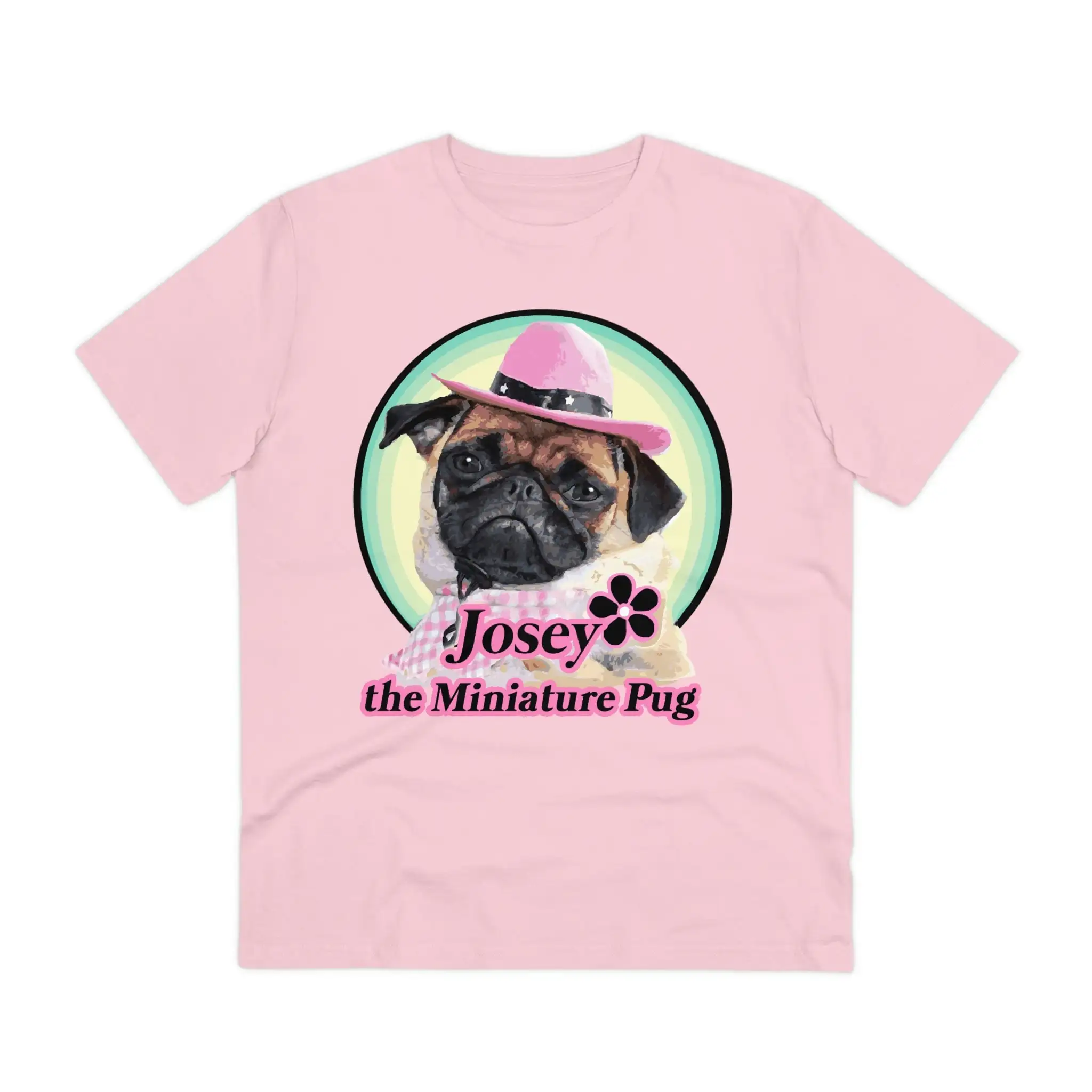 Josey The Miniature Pug T Shirt Pugs Dogs Pink Women'S