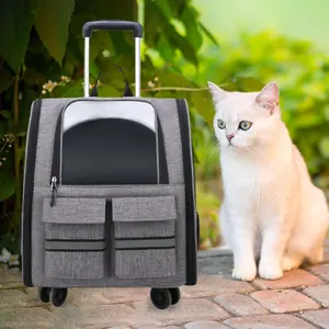 Tragbarer Katzenrucksack, Rucksack zum Transport von Haustieren, kleiner Katzentransportbeutel, Welpen, Outdoor -Reise, transparent 8 Hauptverkaufskatze - №5