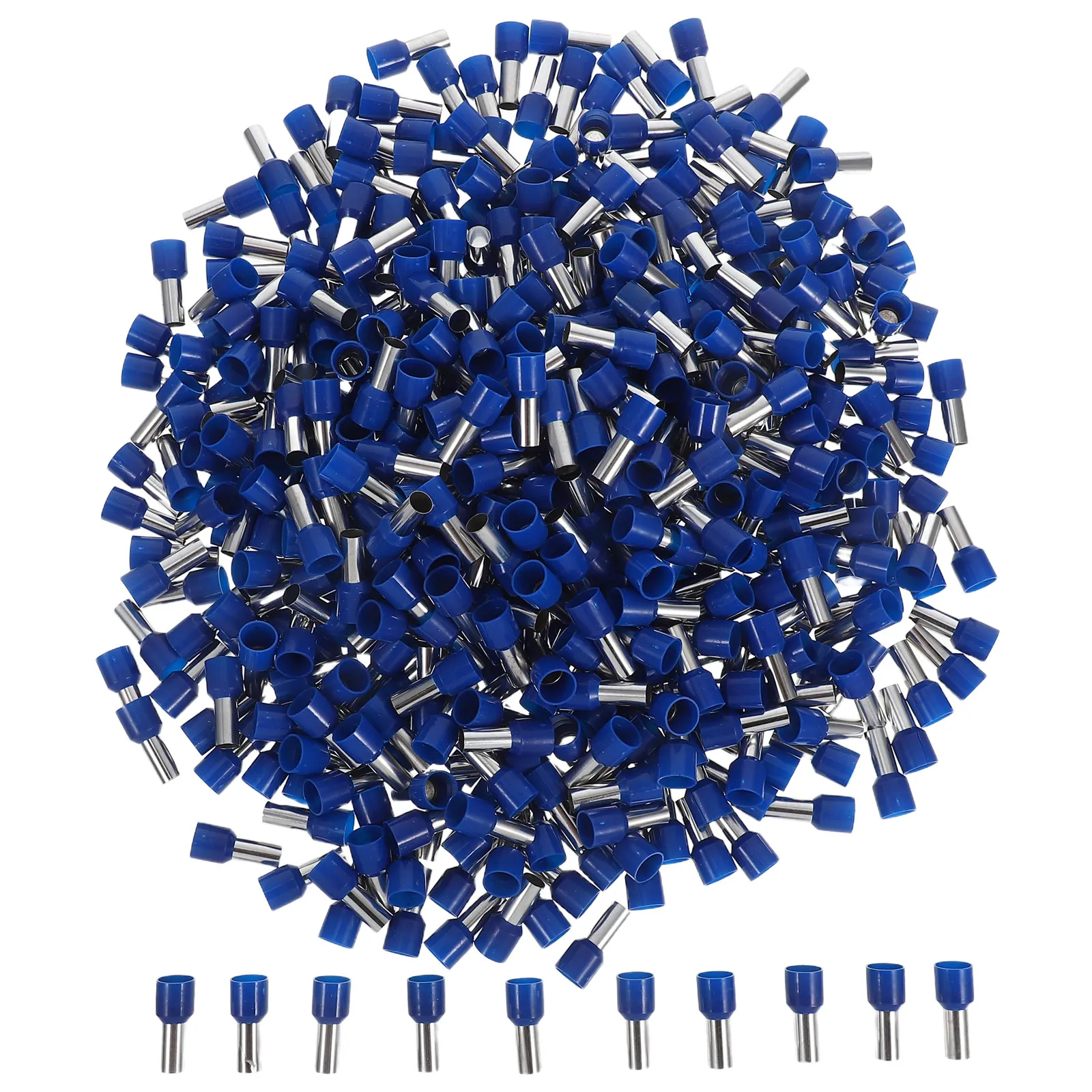 500Pcs Insulated Crimp Terminals Wire Ferrules Kit Tube-Type Pre-Insulated Nylon PVC Copper for Automotive Household Switches