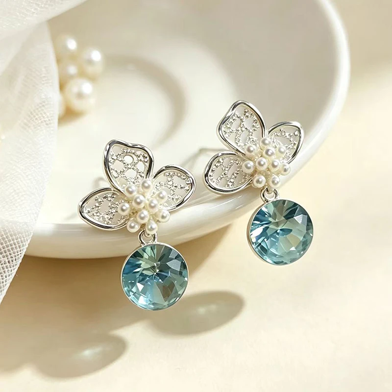 GANPUP Trendige Quadratische Funkelnde Kristall-Ohrhänger für Damen, Modischer Neuer Schmuck mit Verschluss, Geschenk für Party und Hochzeit. – Detail 8