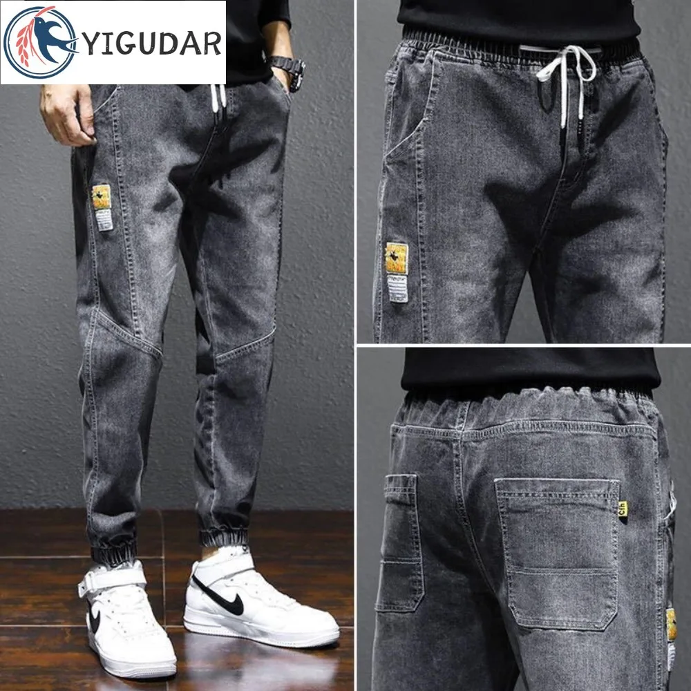 

Casual workwear jeans for men's 2024 new spring and autumn trend versatile fashion loose fitting Harlan jeans for men's clothing