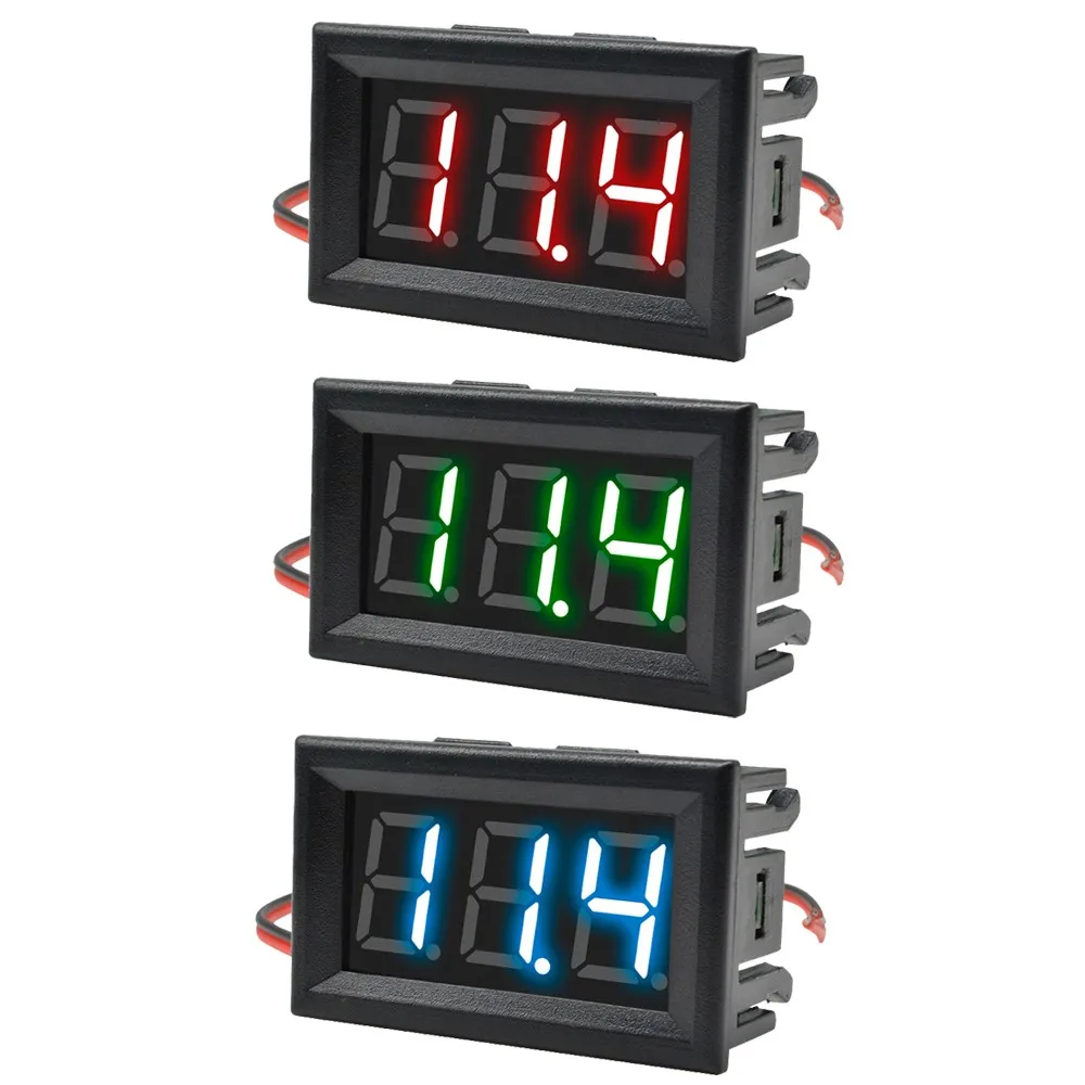 Voltmeter Digital 0.56 DC5-120V/DC 5V sampai 120v, Voltmeter Digital, Panel Meter voltase untuk sepeda motor electrobile 12V 24V 96V