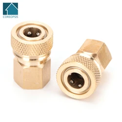 2pcs BSPP Thread Copper Quick Connect Couplings Fittings NPT Quick Disconnect Release  Air Refilling Adapter M10 Coupler Sockets