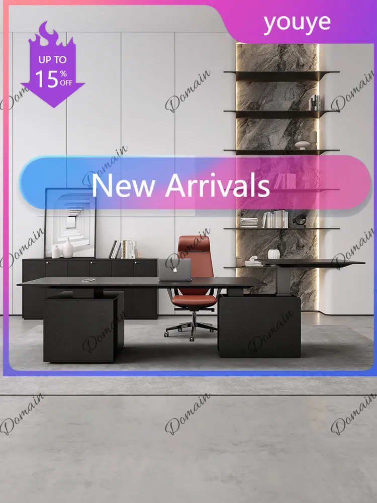 UY Electric Standing Desk Height Adjustable Executive Office Desk Modern Simple Luxury Computer Table H