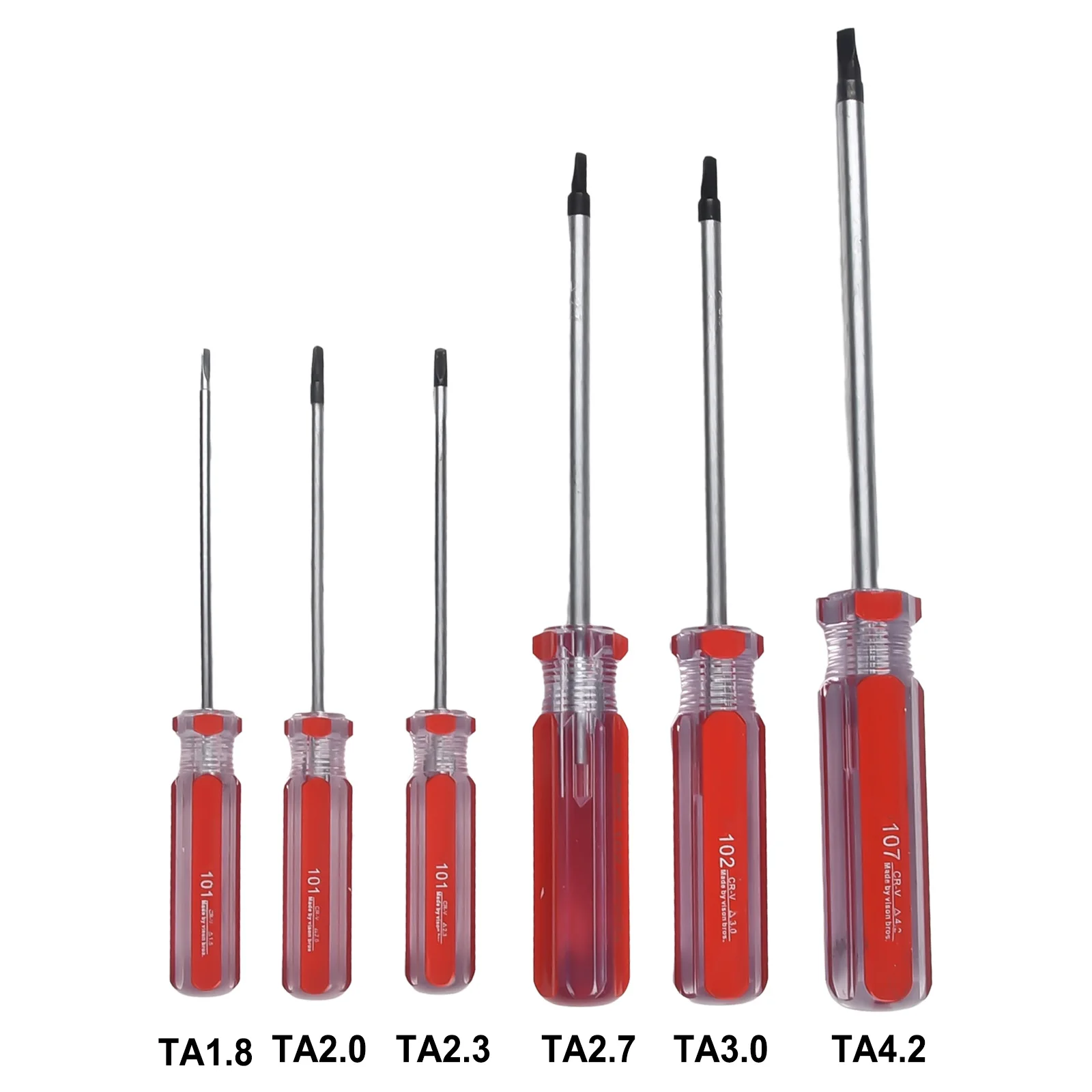 

6pcs Triangle Screwdriver Triangle Drive Head TA1.8 TA2.0 TA2.3 TA2.7 TA3.0 TA4.2 Screw Removal Repair Tool Hand Manual Tools